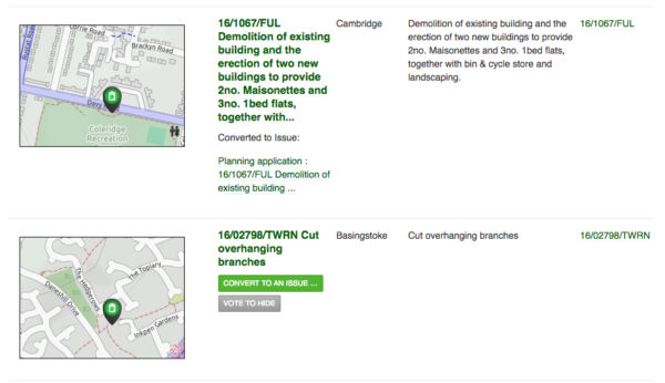 Filtering planning applications | Cyclescape blog